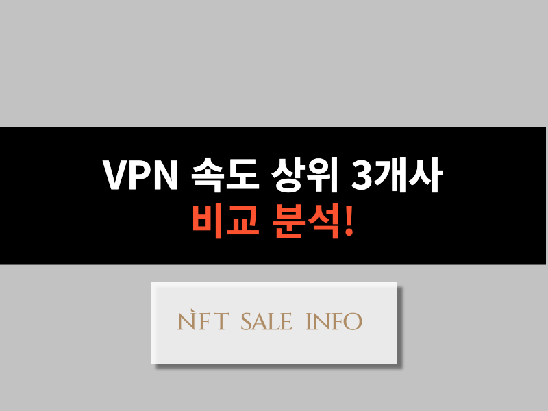 VPN 속도 상위 3개 사 비교 분석
