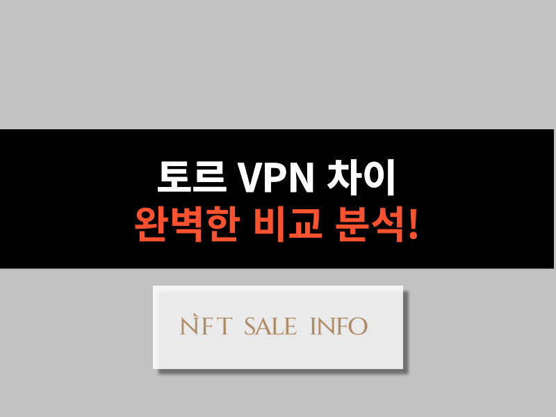 토르 VPN 차이 대표 이미지