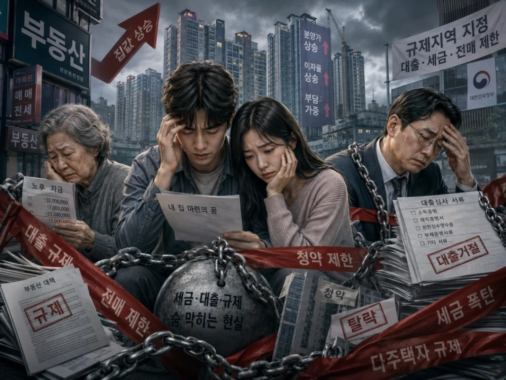 무능력한 부동산 정책으로 고통받는 일반 시민들 (AI제작) (2)