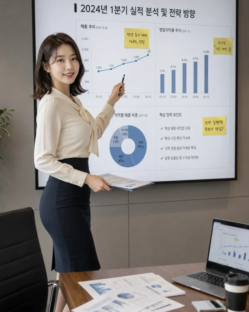경제 자료를 분석, 발표하는 애널리스트 (2)