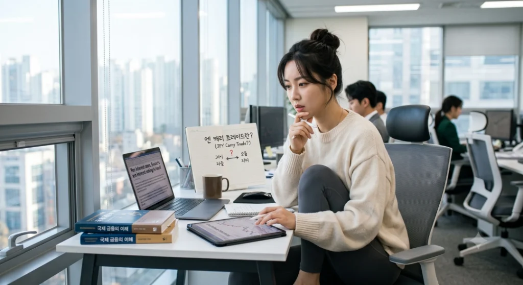 엔캐리트레이드 공부하는 학생 (1)