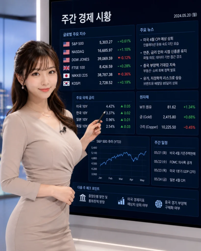주간 경제 현황을 브리핑 중인 애널리스트 (2)